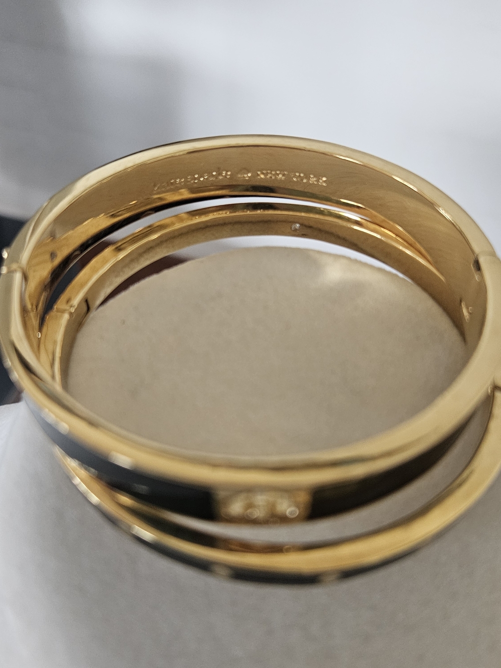 kate spade Gold-Tone Black Enamel Spade Accent Bracelet Set - Picture 2 of 3